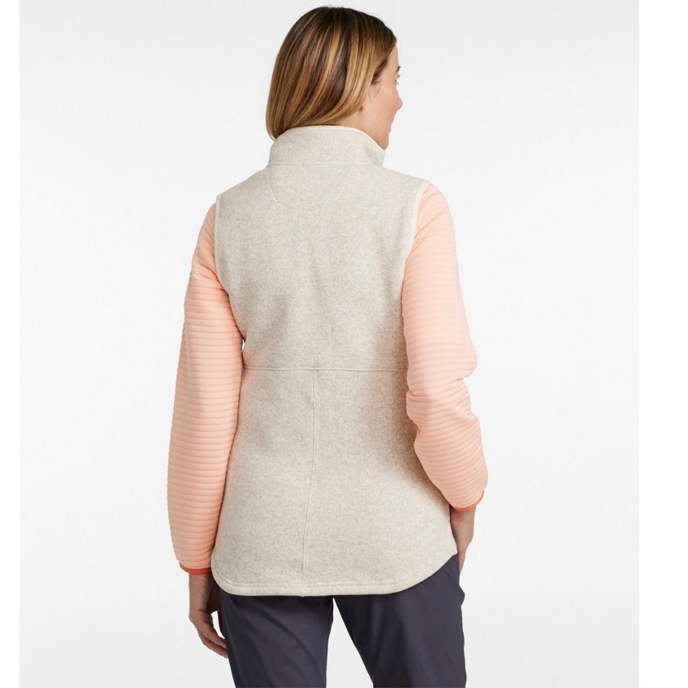 Women's L.L.Bean Sweater Fleece Long Vest size medium NWT - Picture 2 of 14